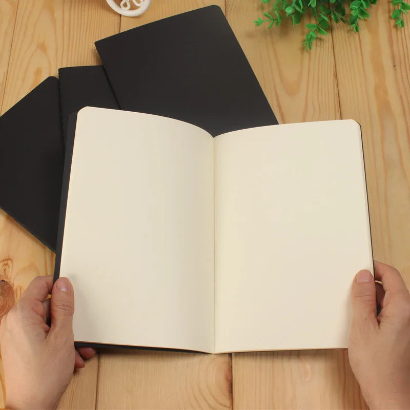 A5 Notizbuch 76 Seiten blanko Weißes Papier Planer Tagebuch Skizzenbuch