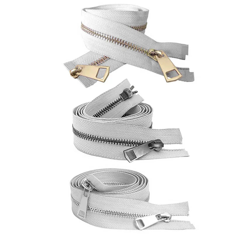 Bunte Metallreißverschlüsse mit Doppel-Schiebern, offen, 20-80 cm-Yabubest - Home & More