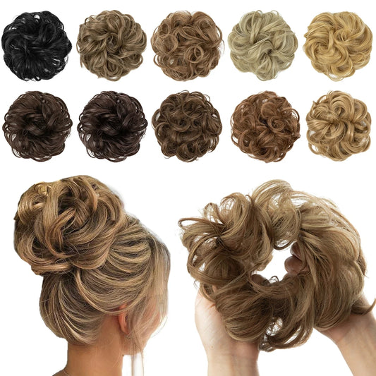 Lockiger Haarknoten Chignon Haargummi für Frauen – wählbar & stilvoll