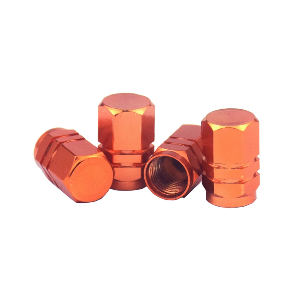 Aluminium Ventilkappen 4er Set 16 mm x 10 mm Schutz für Reifen