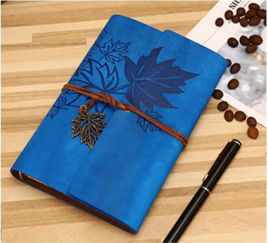 Vintage Notizbuch A5 A6 A7 aus Kunstleder mit blanko Seiten-Yabubest - Home & More