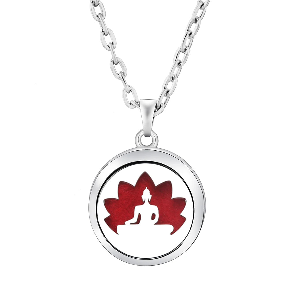 Elegante Aromatherapie Halskette mit Edelstahl Anhänger