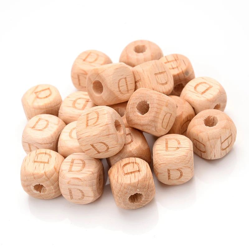 Sichere Silikon Alphabet Perlen für Baby Schnullerketten