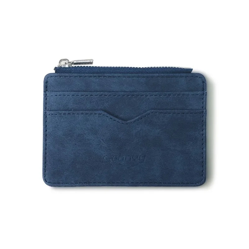 Herren Slim Karten Geldbörse - Matte PU Leder Retro Multi-Card Kartenhalter