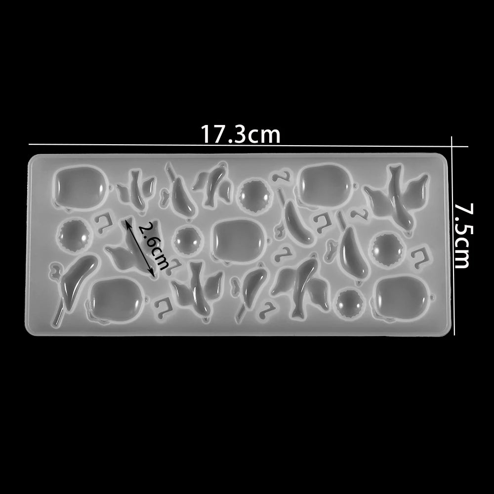 Herz Anhänger Silikonform für DIY Epoxidharz Schmuck Gussform Set