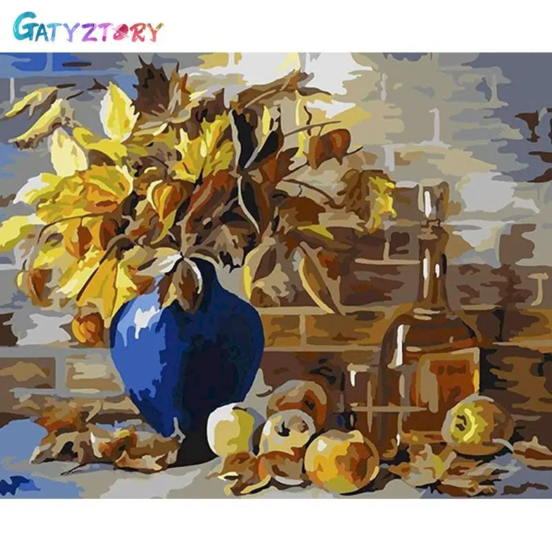 Gatyztory 40x50cm Ölgemälde durch Zahlen Blumen Leinwand