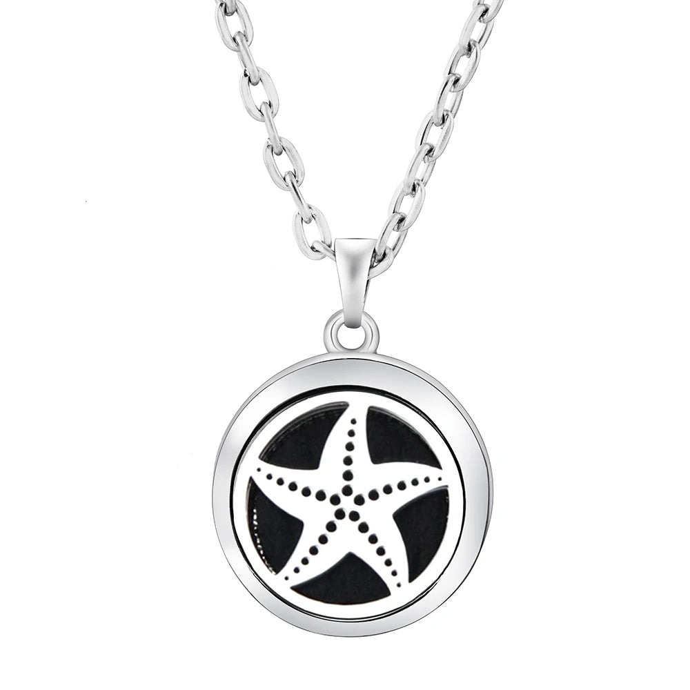 Elegante Aromatherapie Halskette mit Edelstahl Anhänger