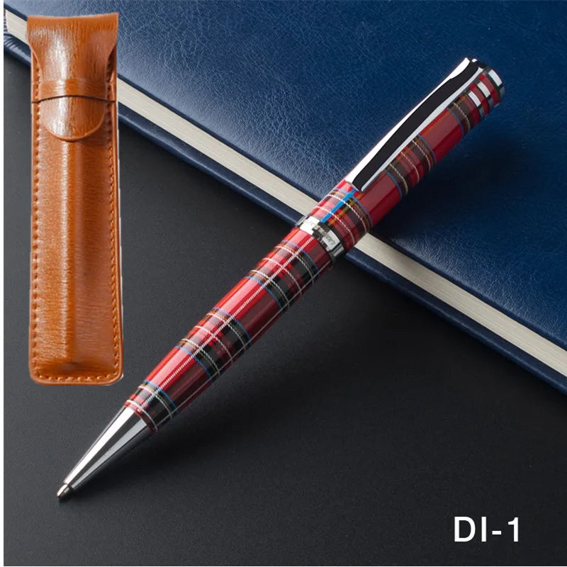 Luxuriöser Metall Kugelschreiber mit Prägemuster und 07mm Schreibspitze