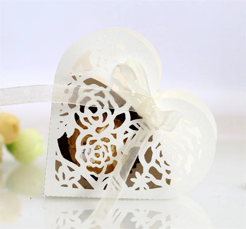 25/50/100 St. Gastgeschenk Boxen mit Band für Hochzeit Party Deko