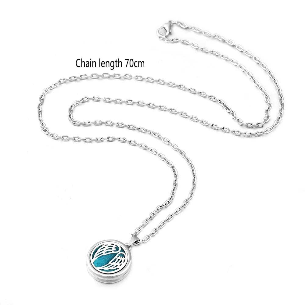 Elegante Aromatherapie Halskette mit Edelstahl Anhänger