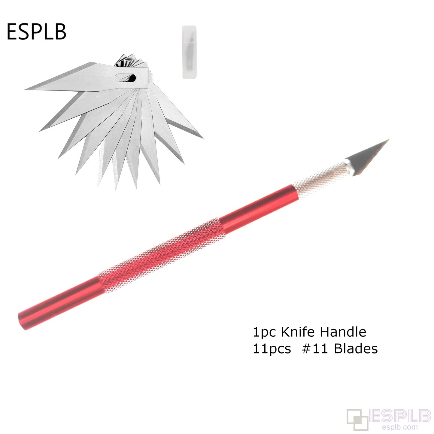 Metall Bastelmesser mit rutschfestem Griff und extra Klingen Set