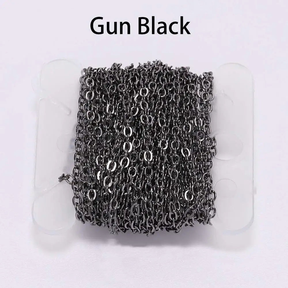 5m Gold Bronze Überzogene Ketten für Schmuck DIY Halskette Material