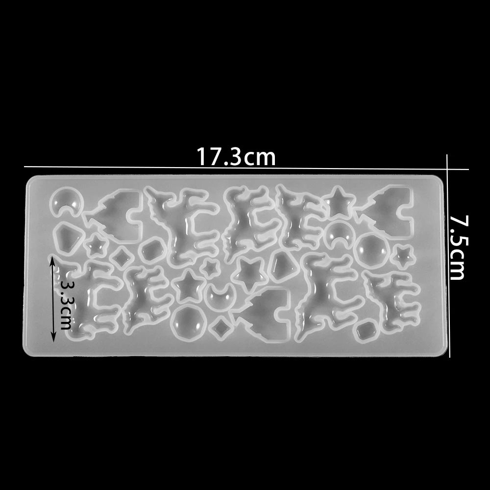 Herz Anhänger Silikonform für DIY Epoxidharz Schmuck Gussform Set