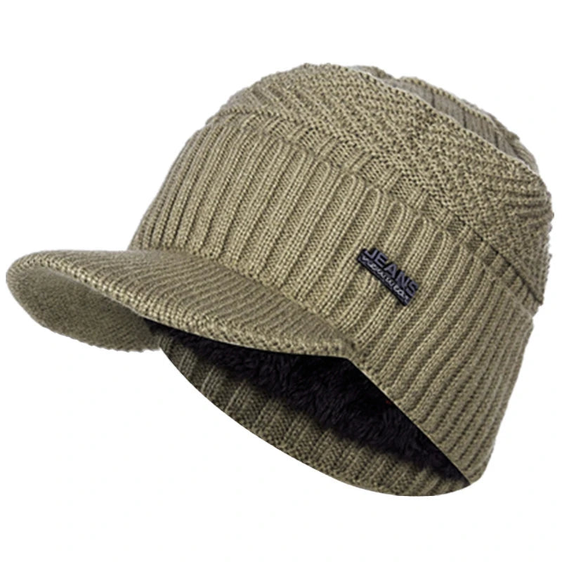 Warmer Unisex Winter Beanie mit Pelz Futter für kalte Outdoor-Tage