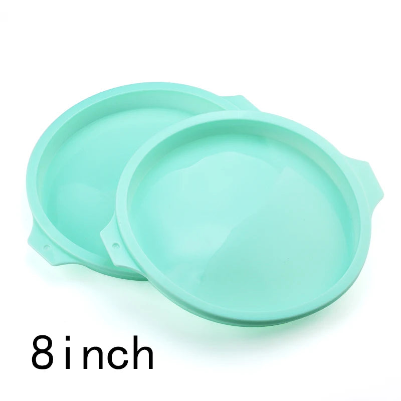 Silikon Kuchenform Set 4 6 8 Zoll Runde Backformen für Mehrschicht Kuchen