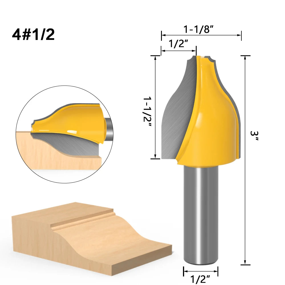 1/4 Zoll Schaft Router Bit Set für präzises Holzfräsen und Zapfenschneiden