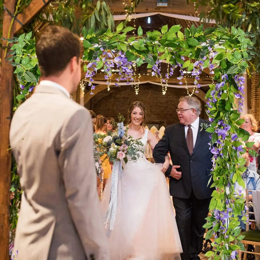2 m künstliche Wisteria-Girlande für Hochzeiten und Dekoration