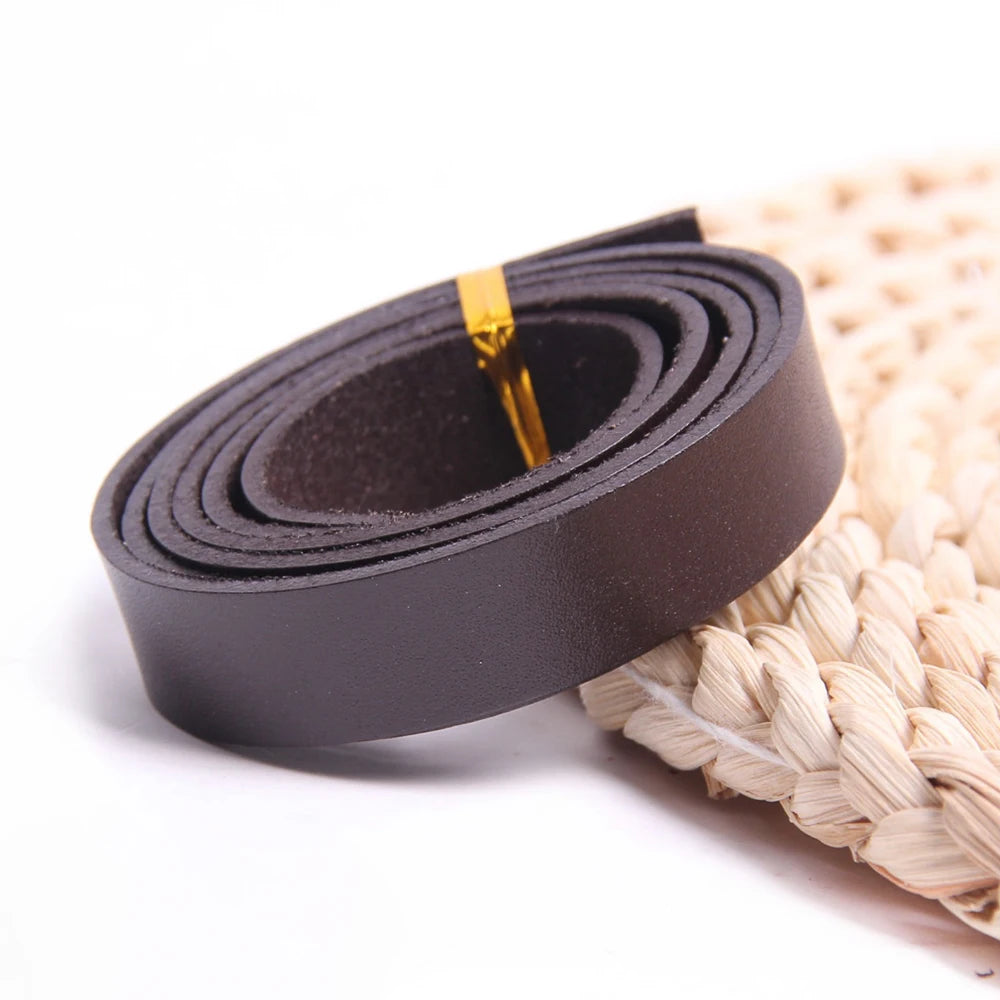 80cm Echtleder Schmuckband 3-30mm Flach Kein Schweißen für DIY Schmuck