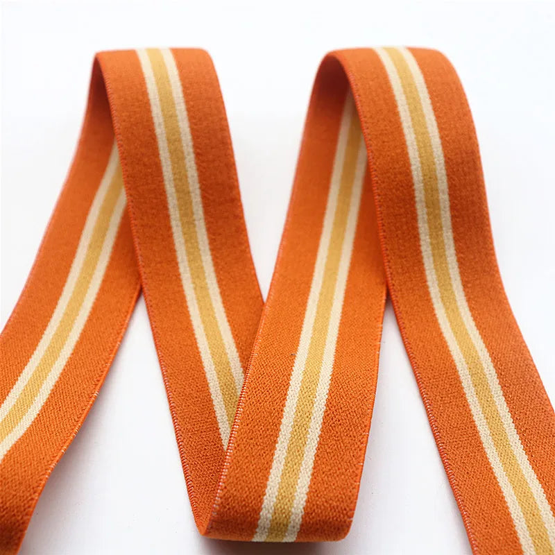 5m Gestreiftes Elastisches Band 25mm Flach für Nähen und Handwerk-Yabubest - Home & More