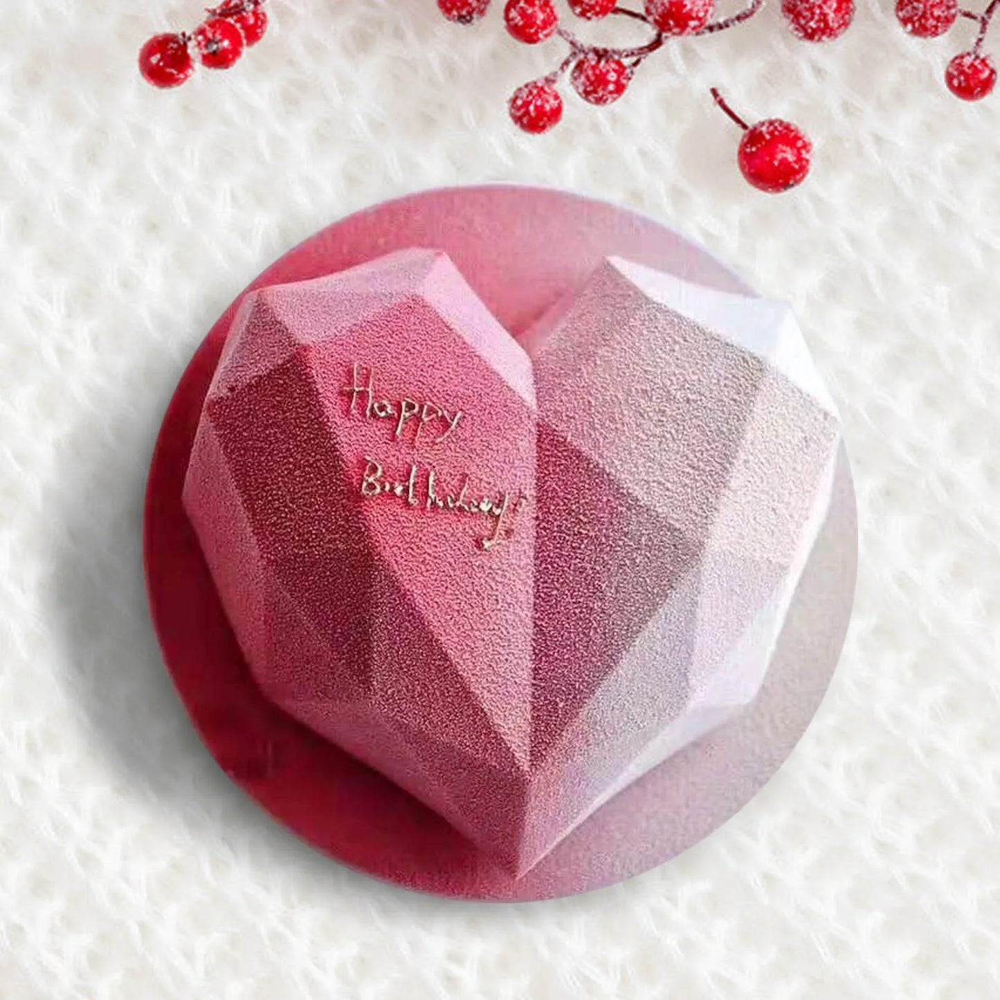 3D Silikonform Herz Diamant für Schokolade und Dessert