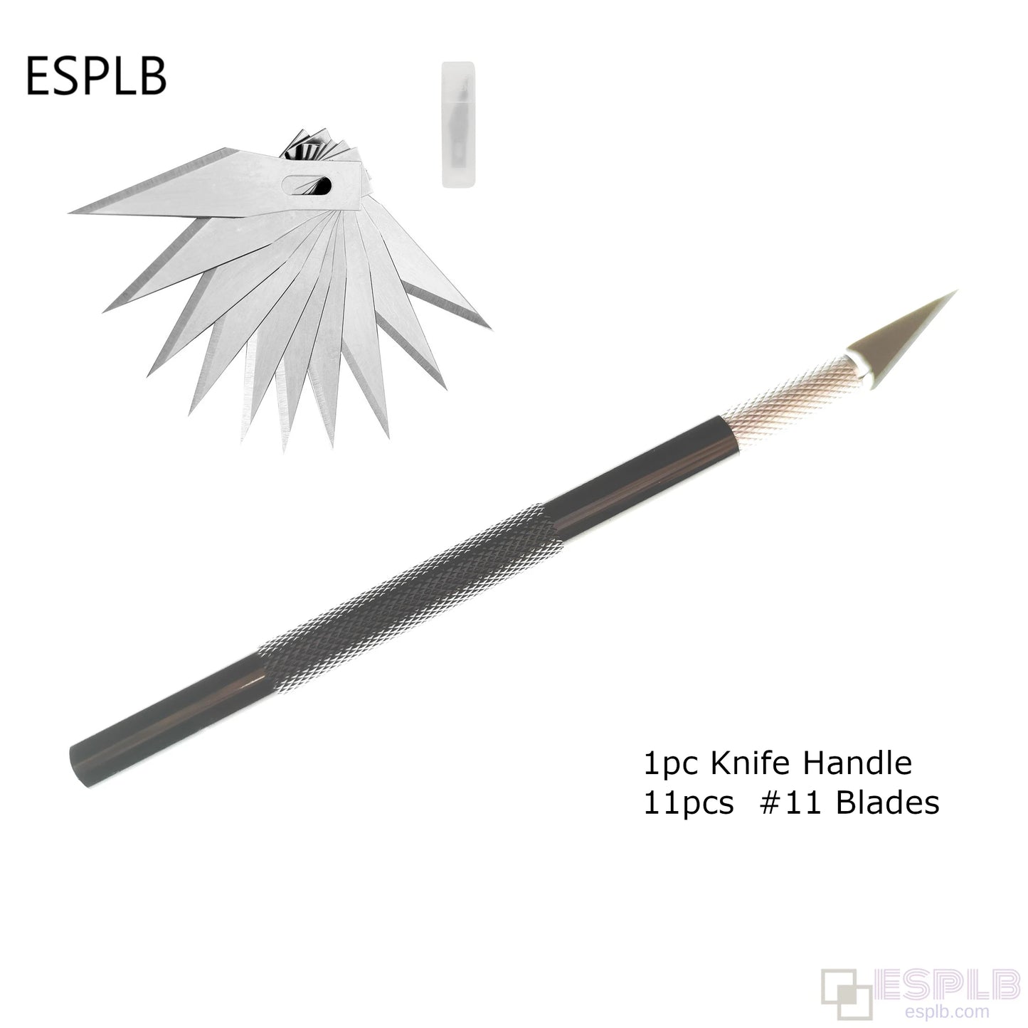 Metall Bastelmesser mit rutschfestem Griff und extra Klingen Set