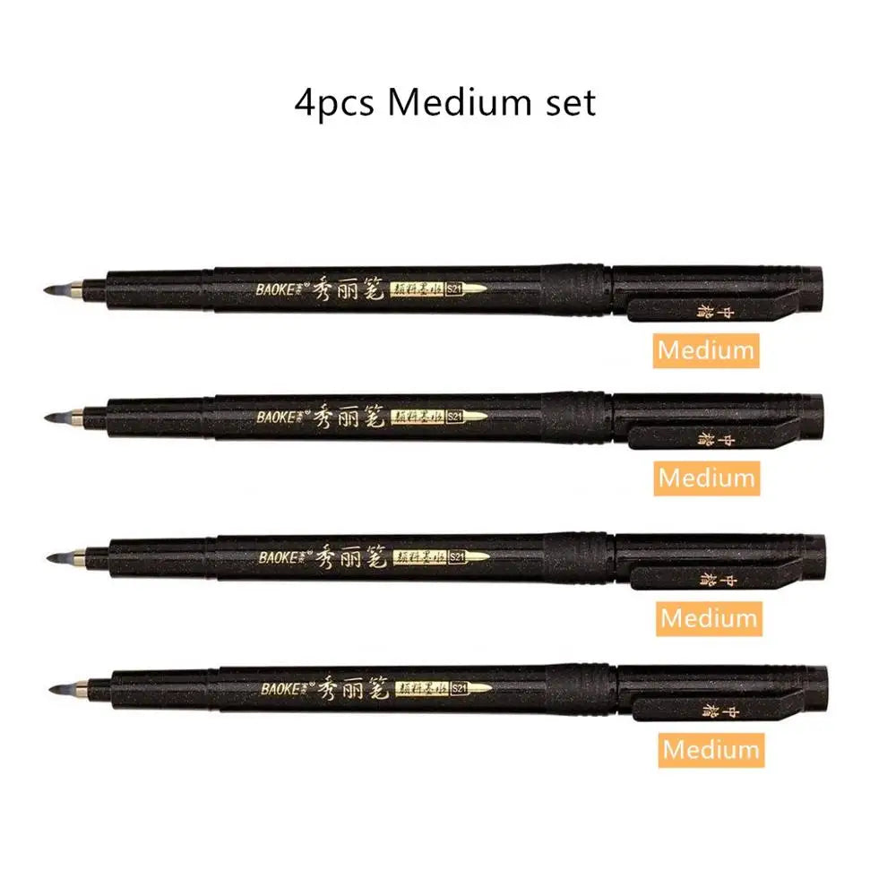 4-teiliges Kalligraphie-Stift-Set mit extra feinen Spitzen für Künstler und Schüler