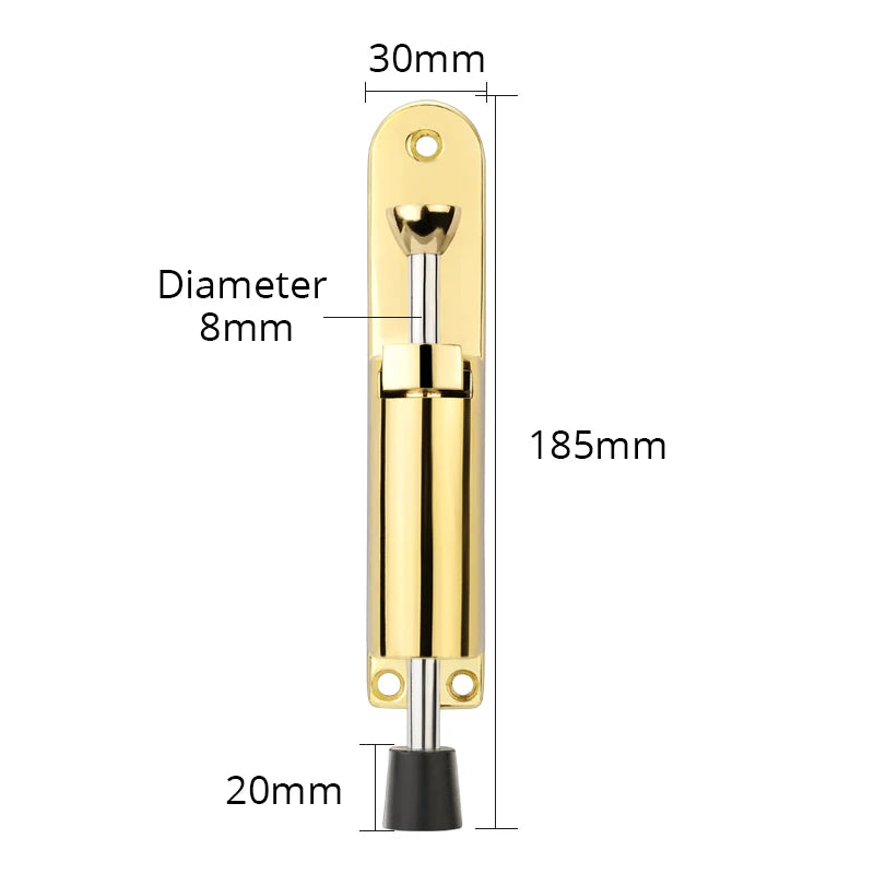 Robuster Bronze Türstopper mit fußbetriebenem Hebel – verstellbarer Kickdown-Mechanismus