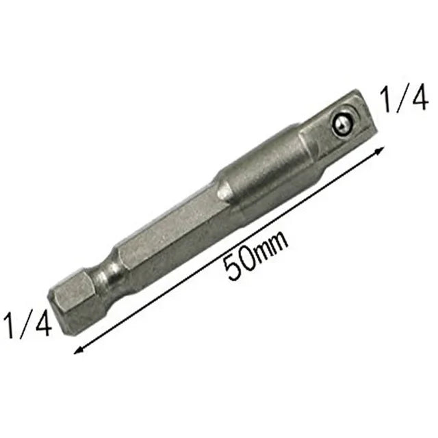 CV-Stahl Steckschlüssel-Adapter Set 1/4" 3/8" 1/2" Sechskant Verlängerung