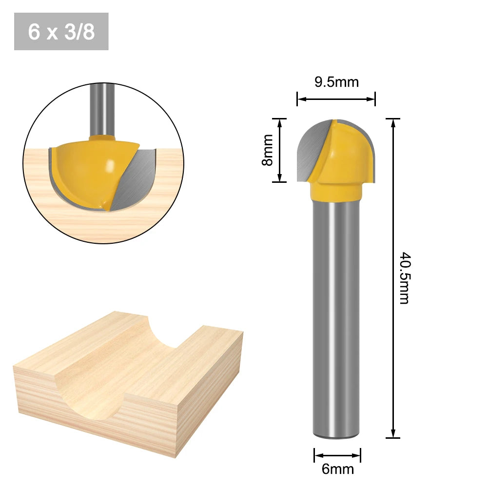 Vollhartmetall CNC Fräser mit runder Nase für präzises Fräsen