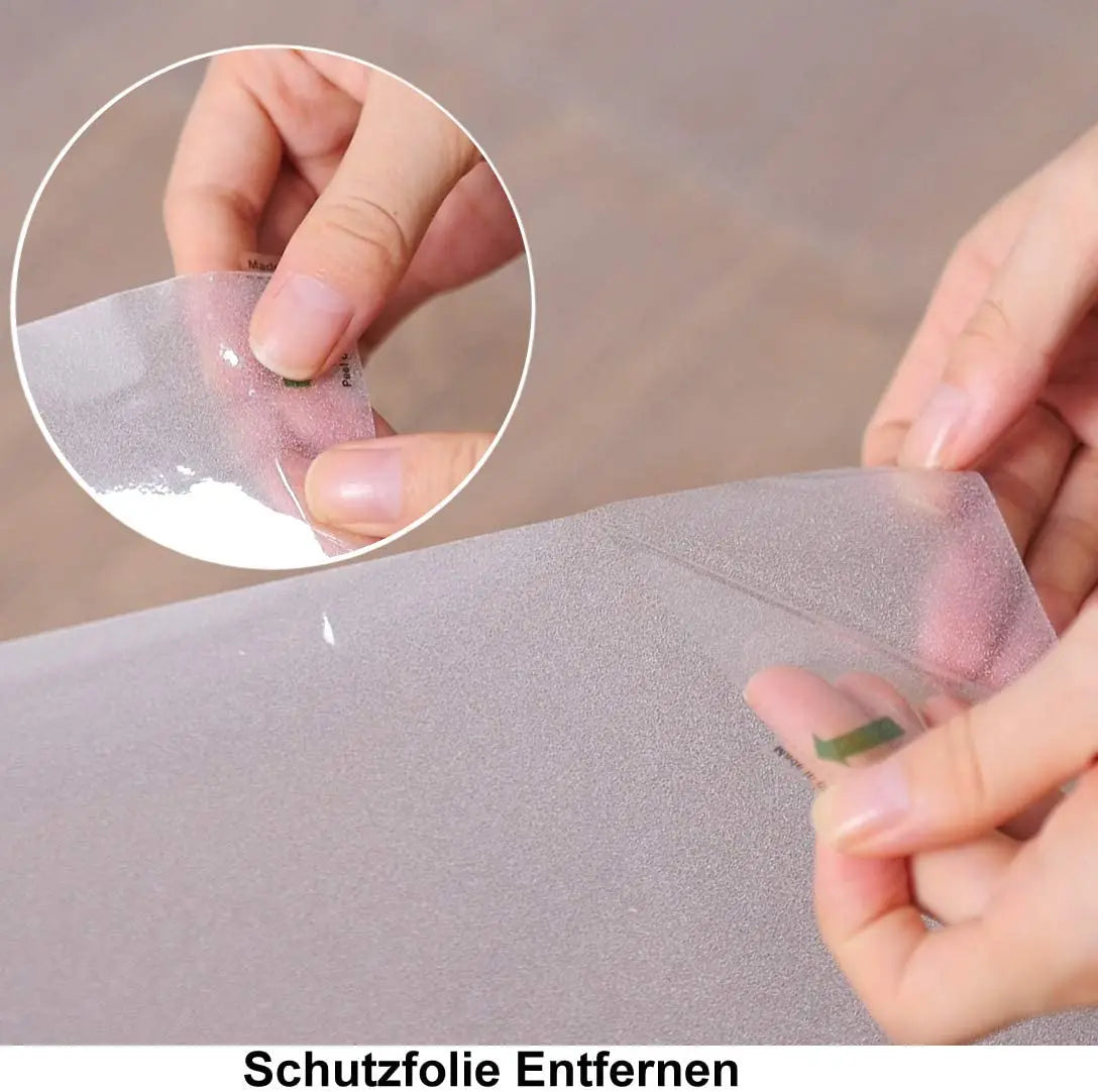 Mattierte selbstklebende Fensterfolie als dekorativer Sichtschutz