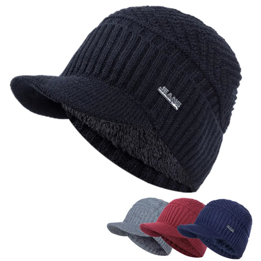 Warmer Unisex Winter Beanie mit Pelz Futter für kalte Outdoor-Tage