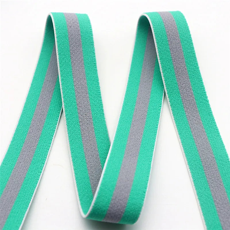 5m Gestreiftes Elastisches Band 25mm Flach für Nähen und Handwerk-Yabubest - Home & More