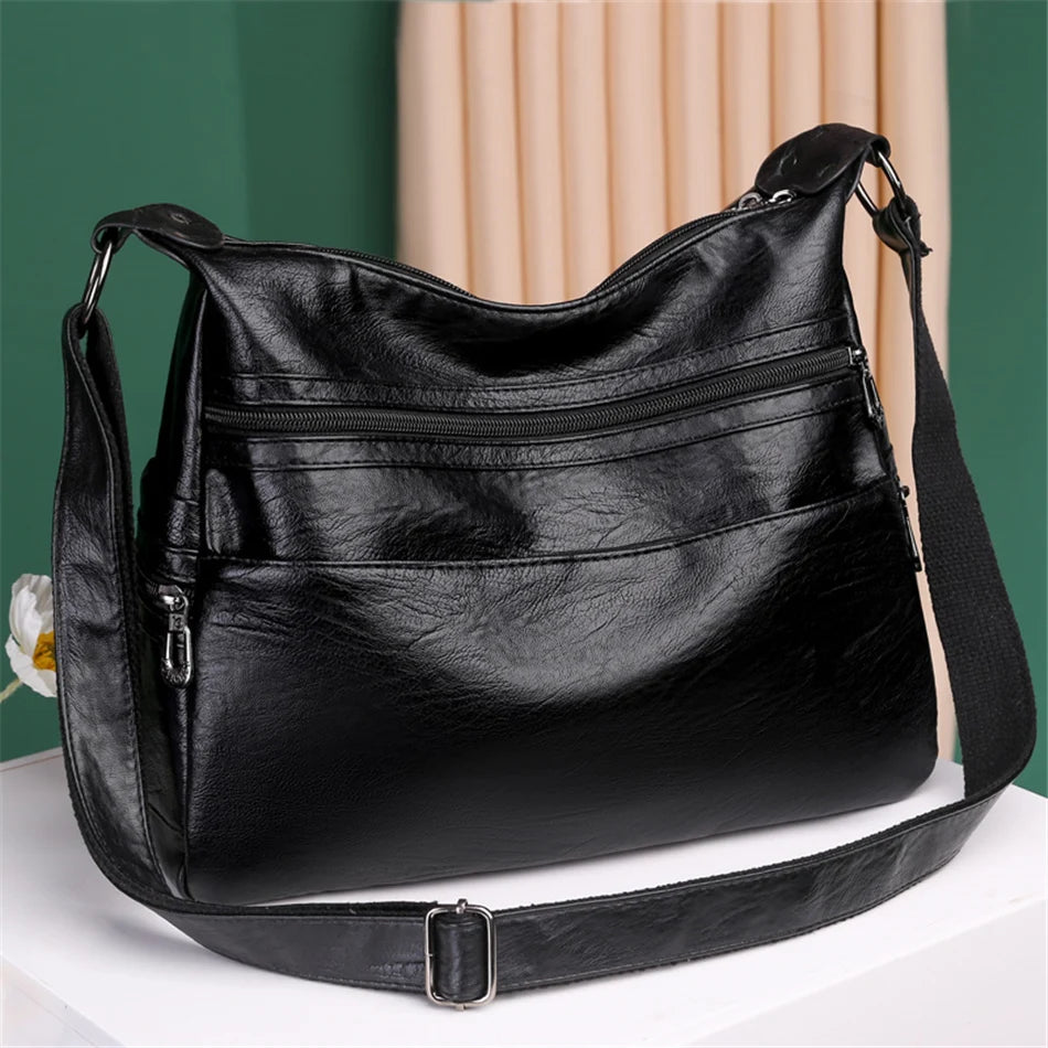 3-lagige große Schultertasche mit Reißverschluss, lässige Crossbody-Tasche-Yabubest - Home & More