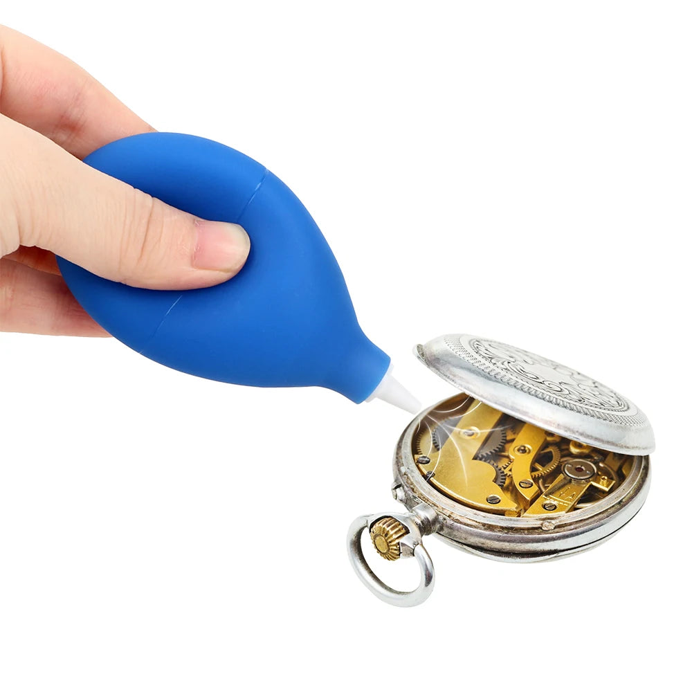 Effektive Gummi-Luftgebläsepumpe mit Metall-Düse – schonende Staubreinigung schwarz/blau