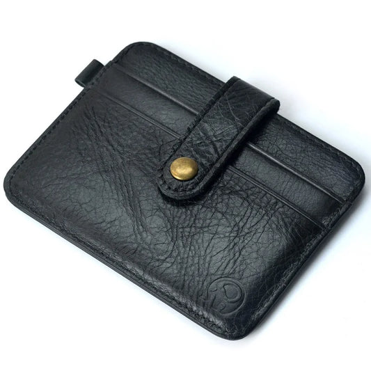 Schlanke Herren Brieftasche aus echtem Leder mit Kartenhalter - Münztasche