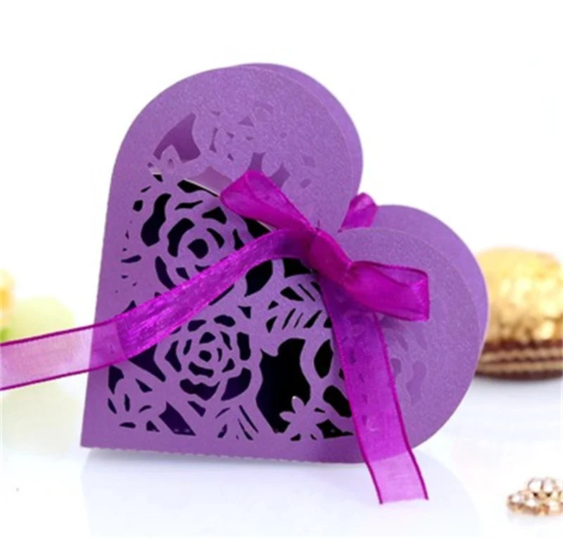25/50/100 St. Gastgeschenk Boxen mit Band für Hochzeit Party Deko