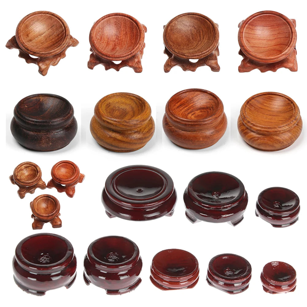 Moderner Holzhalter für Kristallkugeln mit einfacher Handhabung