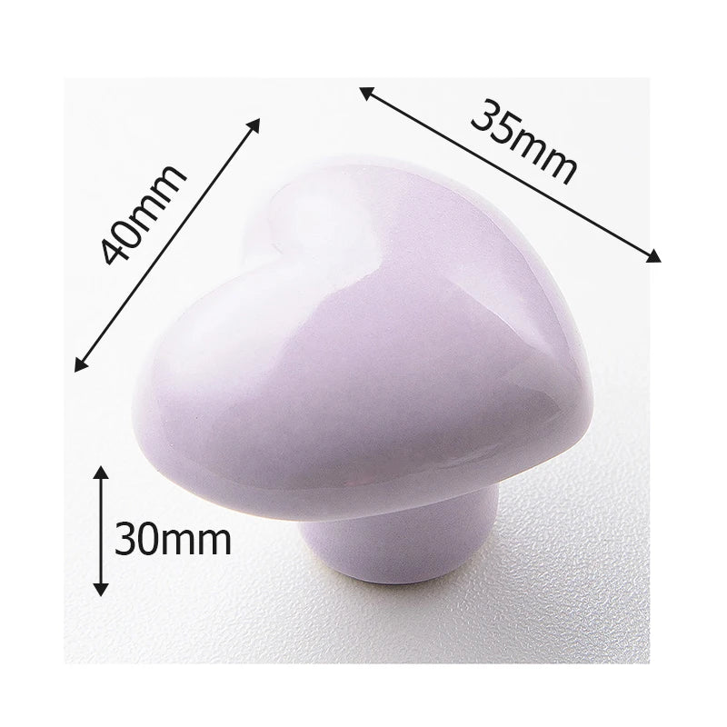 Keramik Herz Möbelgriff Bunte Schrankknöpfe für Kinder - Küche