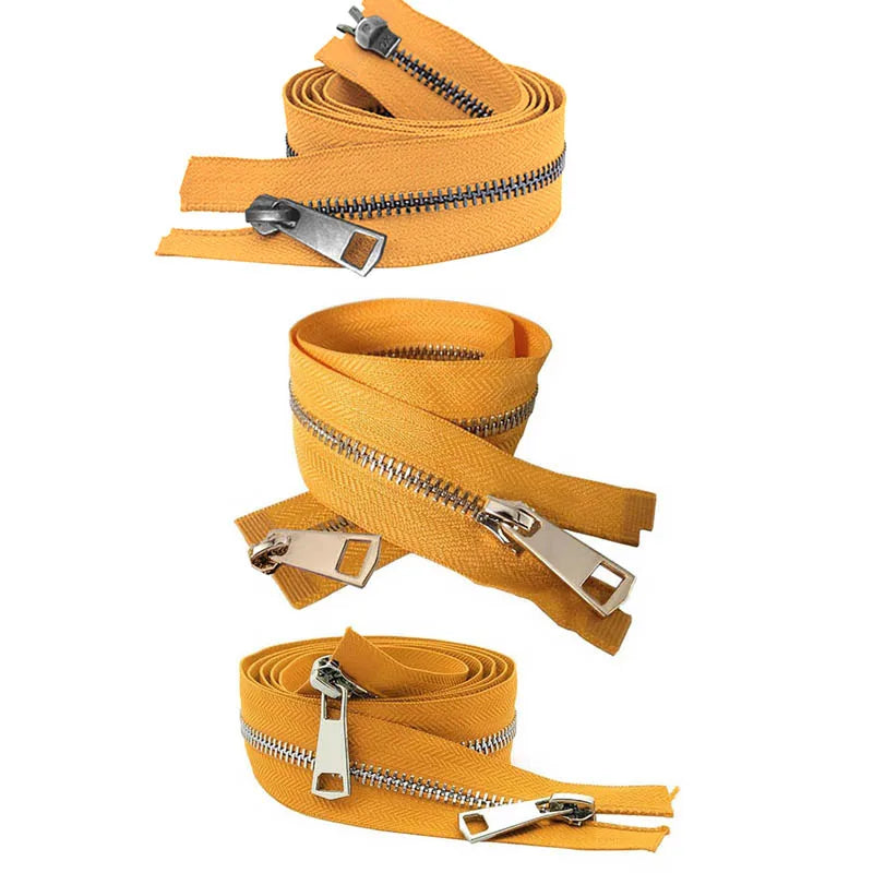 Bunte Metallreißverschlüsse mit Doppel-Schiebern, offen, 20-80 cm-Yabubest - Home & More