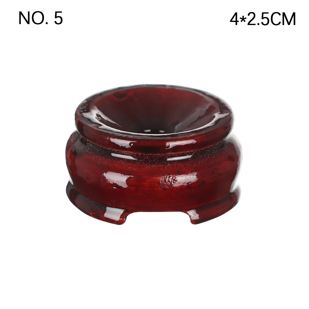 Moderner Holzhalter für Kristallkugeln mit einfacher Handhabung