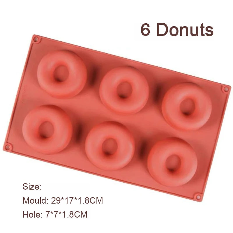Vielseitige Silikon Backform für 3D Donuts Muffins Desserts