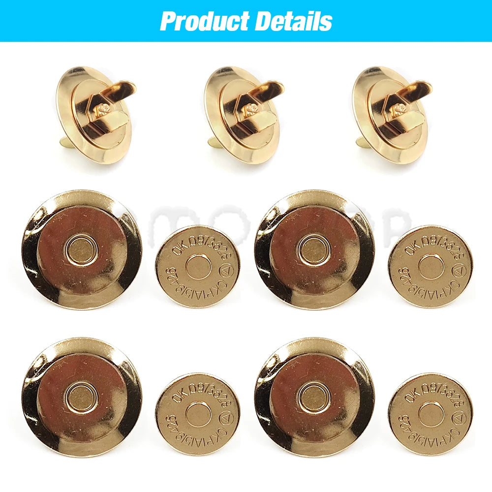 Magnetische Metall Druckknopfverschlüsse 16-20mm für Nähen - Basteln