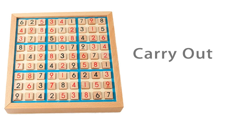 Montessori Holzspiel Pädagogisches Sudoku Zahlenpuzzle