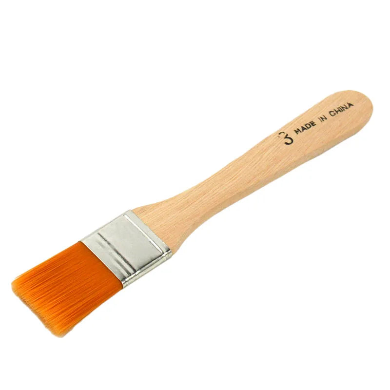 4-teiliges Nylonhaar-Pinsel-Set mit Holzgriff für Acryl- und Ölgemälde