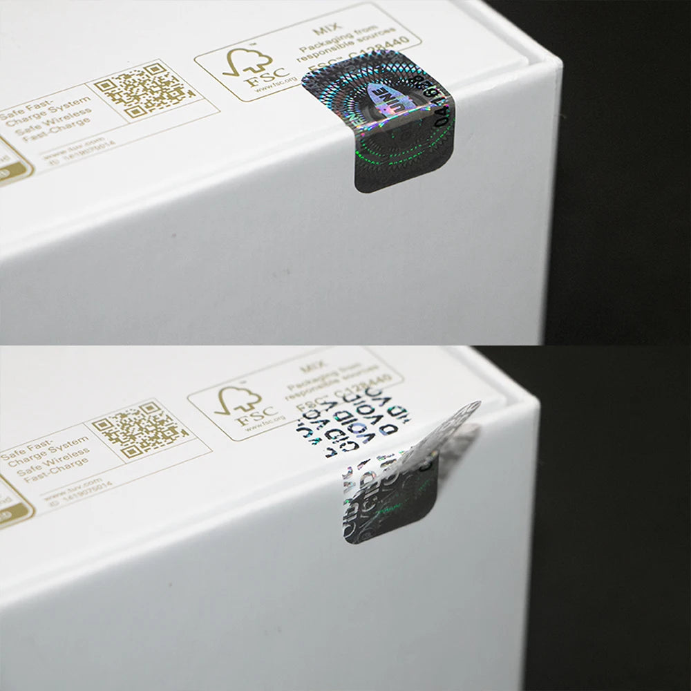 Holographische Sicherheitsetiketten mit Seriennummer 2,5x1,5 cm 300/600 Stück