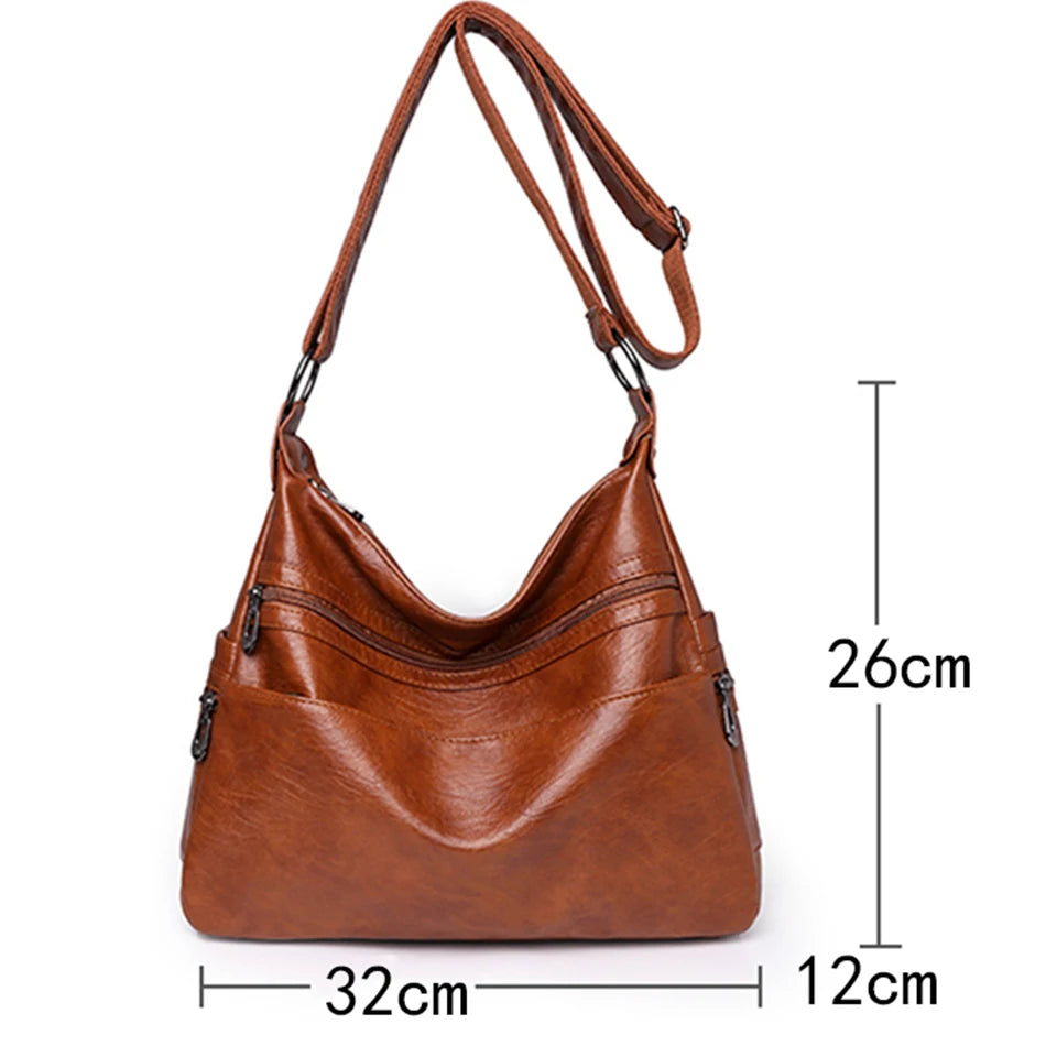 3-lagige große Schultertasche mit Reißverschluss, lässige Crossbody-Tasche-Yabubest - Home & More