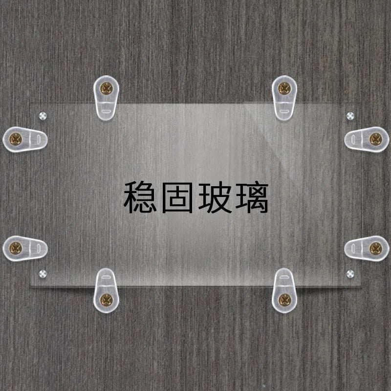 20x Transparente Kunststoff Glas Retainer Clips mit Schrauben für Möbel
