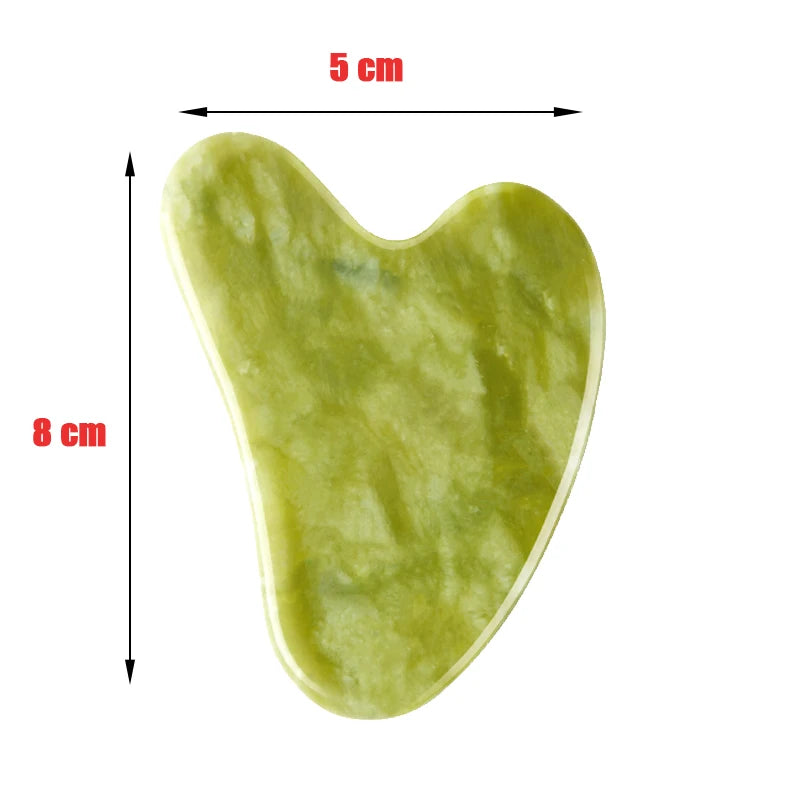 Naturstein Jade Gua Sha Werkzeug für Gesicht - Nacken - Facelifting - Massage