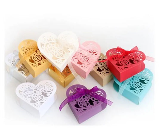 25/50/100 St. Gastgeschenk Boxen mit Band für Hochzeit Party Deko