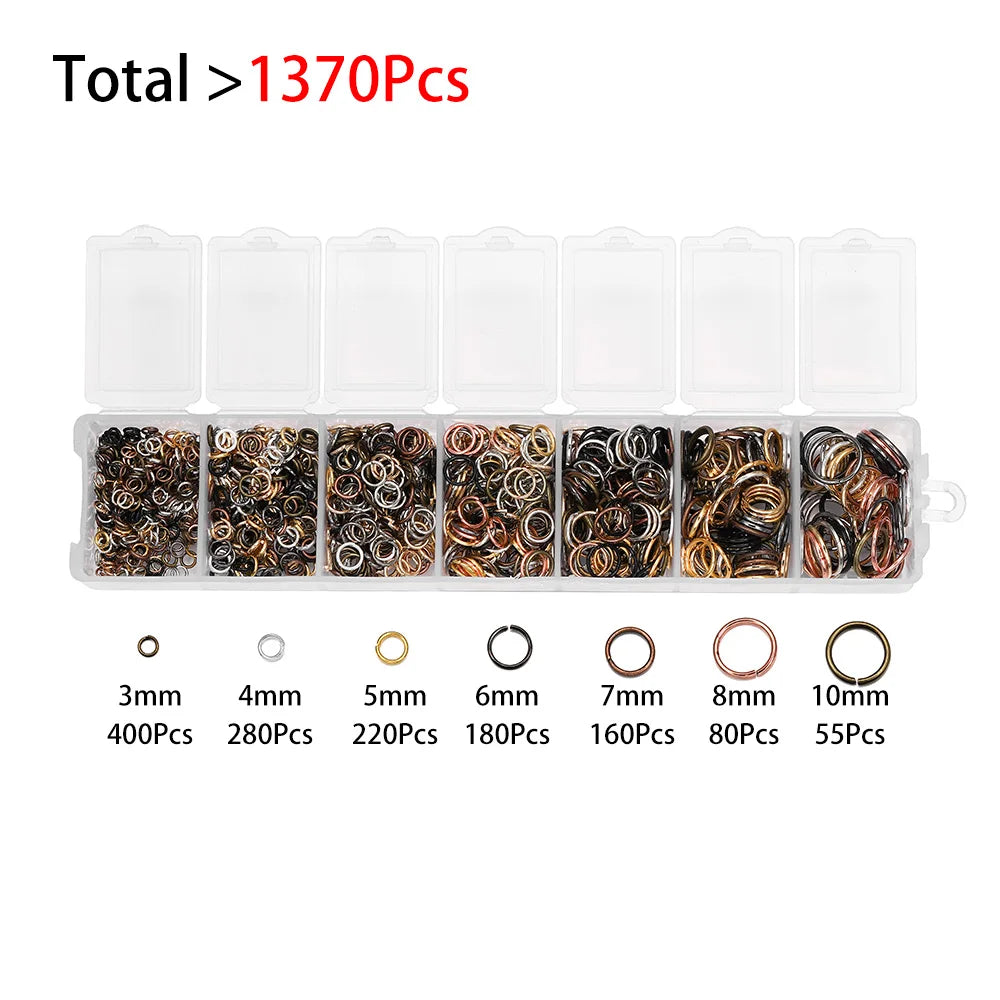 Schmuck Bastelset Karabiner Biegeringe Ohrhaken für DIY Projekte